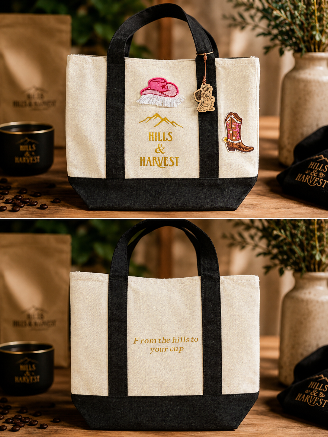 Hills & Harvest Mini Tote Bag — second view showing tote detail